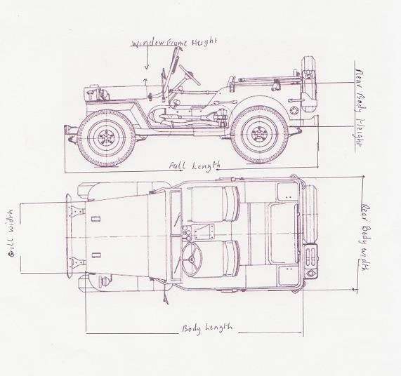 Willys jeep dimensions #5