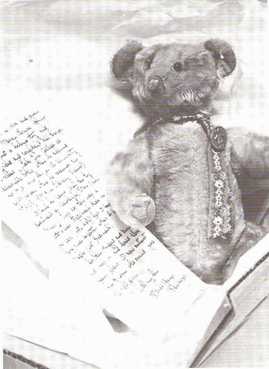 The package contained this marvelous teddy and a heart warming letter.