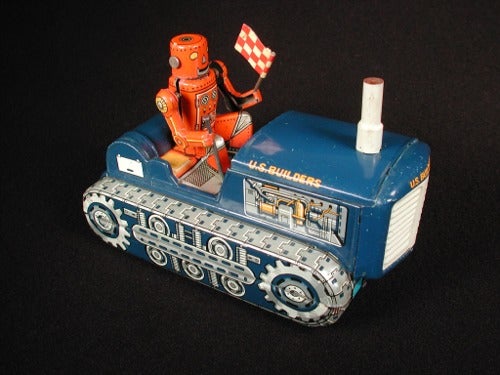 /gallery/mark-bergin-toys-robots/Bulldozer_2.jpg Robot on a bulldozer