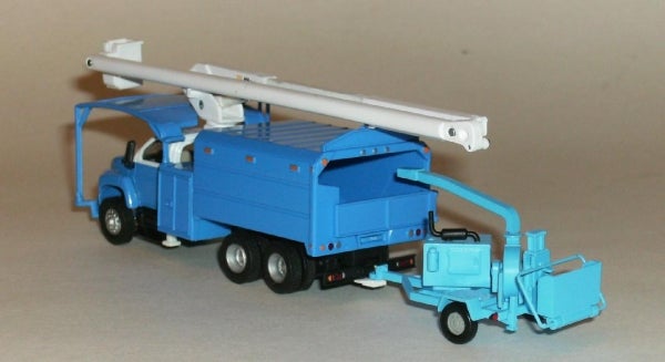 toy bucket truck with wood chipper