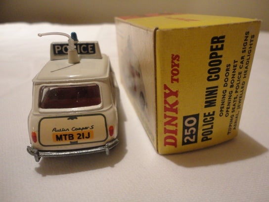 Dinky 250 Police Mini Cooper paper sticker set 1
